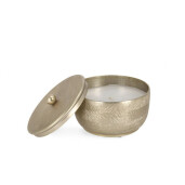 Lumanare in borcan aluminiu auriu Ø14x9,5h