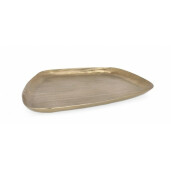 Set 2 tavi decorative aluminiu auriu 30x28x2.5 cm