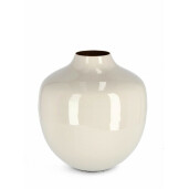Vaza flori metal bej Velma 25x28 cm