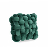 Set 4 perne decorative textil verde Entwine 30x30x10 cm