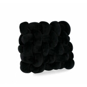 Set 2 perne decorative textil negru Entwine 30x30x10 cm