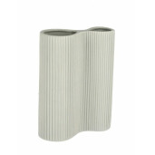 Vaza flori portelan gri 18x8x24 cm