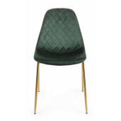 Set 4 scaune catifea verde Terry 48x55x85 cm