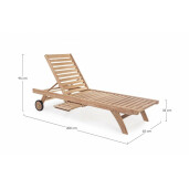 Sezlong gradina lemn maro Maryland 65x200x95 cm