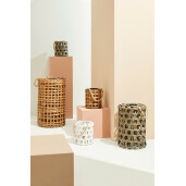 Felinar lemn maro Thai 18x20 cm