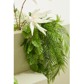 Set 12 flori Aloe artificiala alba 55x125 cm