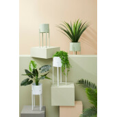 Set 2 suporturi flori otel verde Ester 28x65 cm, 23x55 cm