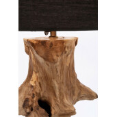 Veioza lemn metal maro bumbac negru Esrots 35x55 cm
