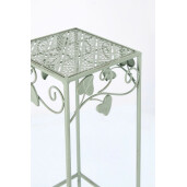 Set 3 suporturi flori otel verde Harriet 18x18x50 cm, 23x23x60 cm, 28x28x70 cm
