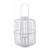 Felinar bambus alb Brielle 34x42.5 cm