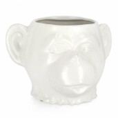 Set 6 vaze flori dolomit alb Maimuta 25x23.3x16.5 cm