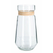 Vaza flori sticla ratan 15x28 cm