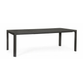 Masa extensibila aluminiu gri antracit Kiplin 180/240x100x77.5 cm