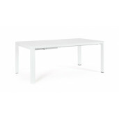 Masa extensibila aluminiu alb Kiplin 180/240x100x77.5 cm