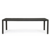 Masa extensibila aluminiu gri antracit Kiplin 180/240x100x77.5 cm