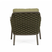 Set 2 fotolii gri verde Everly 80x80x80 cm