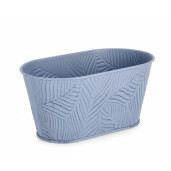 Set 12 ghivece flori zinc albastru Benji 22.7x12.9x10.7 cm