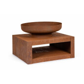 Vatra de foc fier maro 70x70x38 cm