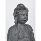 Figurina Buddha fibra sticla gri 52x41x71 cm
