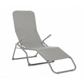 Sezlong gri Bolzano II 59x140x95x27x47 cm