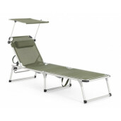 Set 4 sezlonguri verde olive Piegh 58x193x76 cm