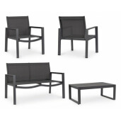 Set mobilier gradina gri antracit Kallen 126x67.5x82 cm
