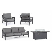 Set mobilier gradina cu incalzitor Hendrix 216x85x88 cm