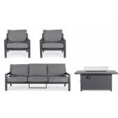 Set mobilier gradina cu incalzitor Hendrix 216x85x88 cm