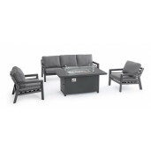 Set mobilier gradina cu incalzitor Hendrix 216x85x88 cm