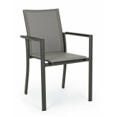 Set 16 scaune gradina gri antracit Konnor 56.2x60x88 cm