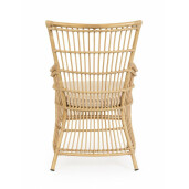 Set 2 scaune aluminiu natur Adelma 57x66x95 cm