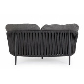 Canapea gri antracit Jacinta 160x145x91 cm