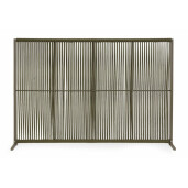 Paravan decorativ verde olive Paxson 180x30x120 cm