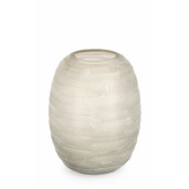 Vaza flori sticla bej Dondra 25x31 cm