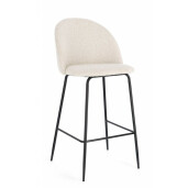 Set 2 scaune bar negru ivoire Carry 51x55x105 cm