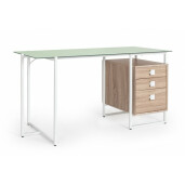 Birou sticla mdf otel Thomas 142x69x76 cm