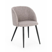 Set 2 scaune negru bej Queen 53x57x81.5 cm