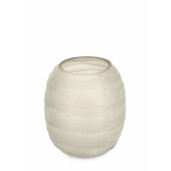 Vaza flori sticla bej Dondra 22x23 cm