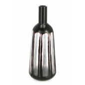 Vaza flori sticla neagra transparenta Kirinda 13x38 cm
