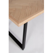 Masa mdf natur otel negru Dukat 180x90x76 cm