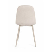 Set 4 scaune taupe bej Irelia 52.5x42.5x90 cm