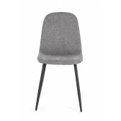 Set 4 scaune negru gri Irelia 52.5x42.5x90 cm