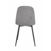 Set 4 scaune negru gri Irelia 52.5x42.5x90 cm