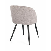 Set 2 scaune negru bej Queen 53x57x81.5 cm