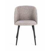 Set 2 scaune negru bej Queen 53x57x81.5 cm