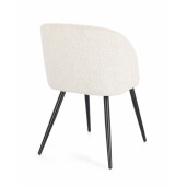 Set 2 scaune negru ivoire Queen 53x57x81.5 cm