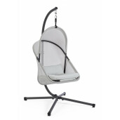 Fotoliu suspendabil cu suport gri Sosspesa 125x103x194 cm