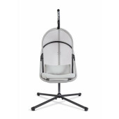 Fotoliu suspendabil cu suport gri Sosspesa 125x103x194 cm