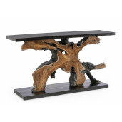 Consola lemn negru maro Marwood 150x40x80 cm