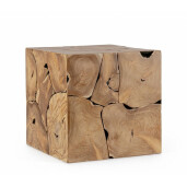 Masuta lemn natur Elwood 40x40x40 cm